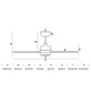 Ventilatore Con Telecomando Bianco Con Motore Dc e Luce Led