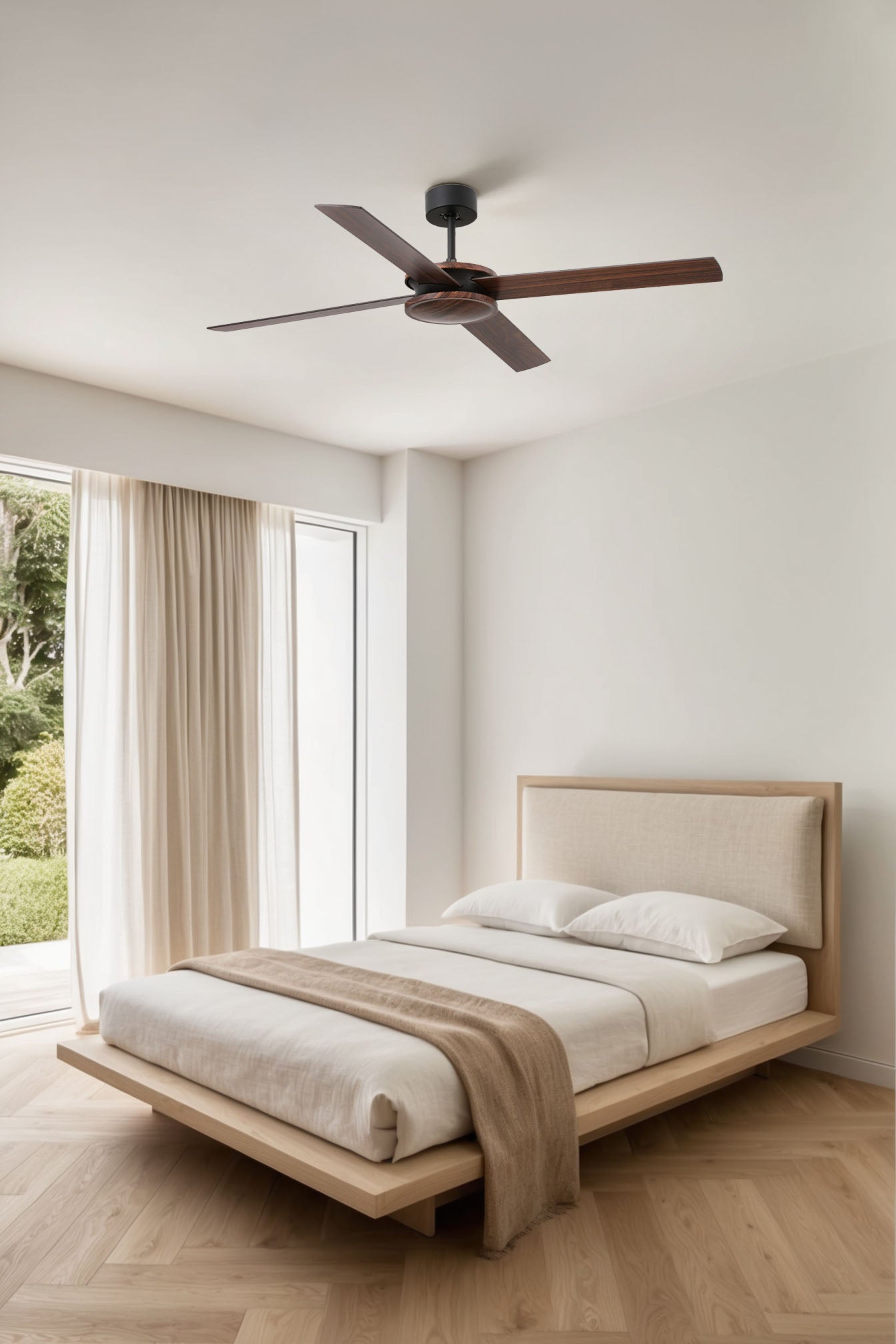 Ventilatore a Risparmio Energetico Senza Luce Polea Nero
