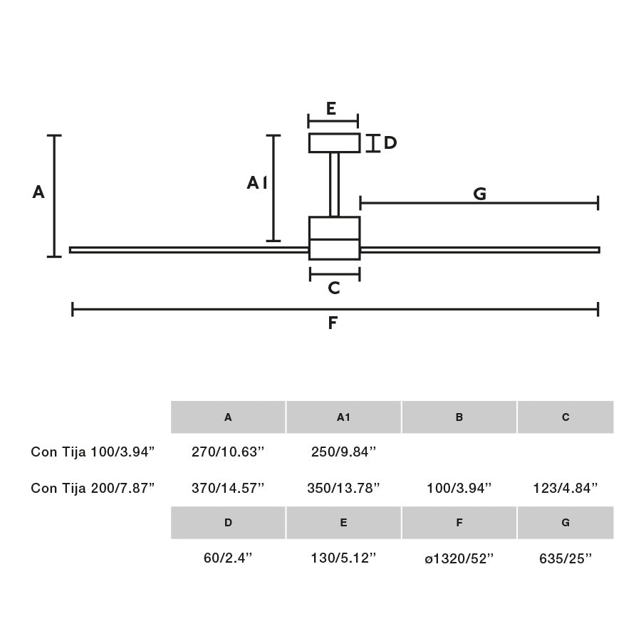 Faro Amelia 1320mm Eleganza Moderna e Resistenza