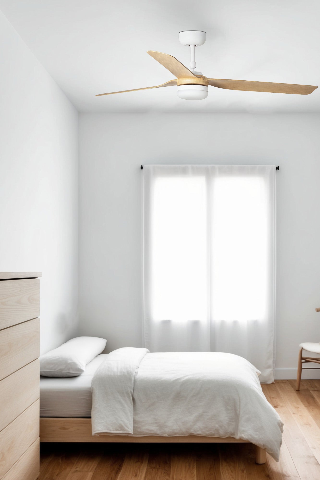 Ventilatore Punt M LED bianco acero TUYA CCT