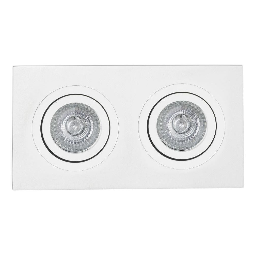 Faretto Da Incasso Bianco Orientabile Con 2 Luci Mpc 43397