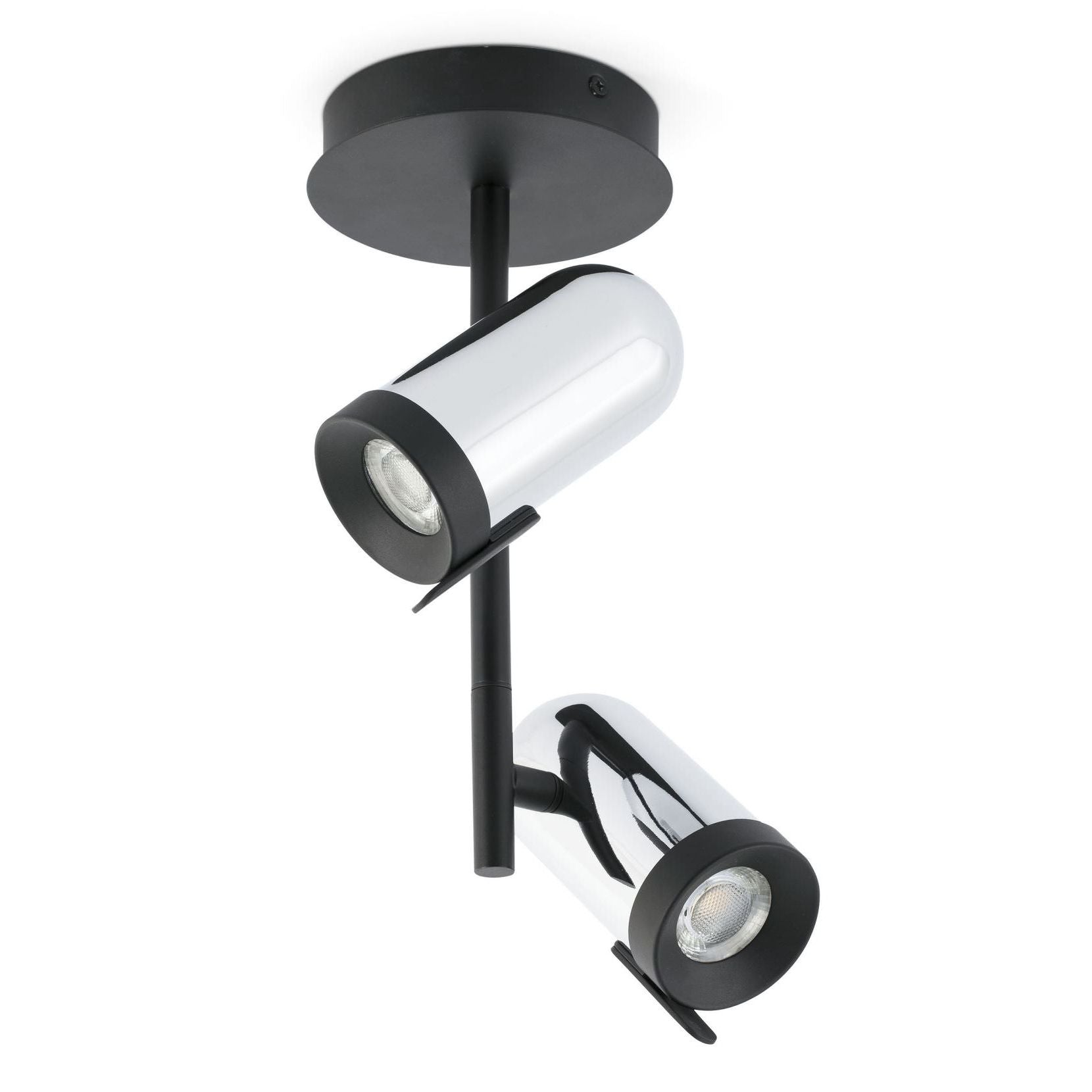 Faro Faro 43534 Plafoniera Cromata Ruotabile a Due Luci