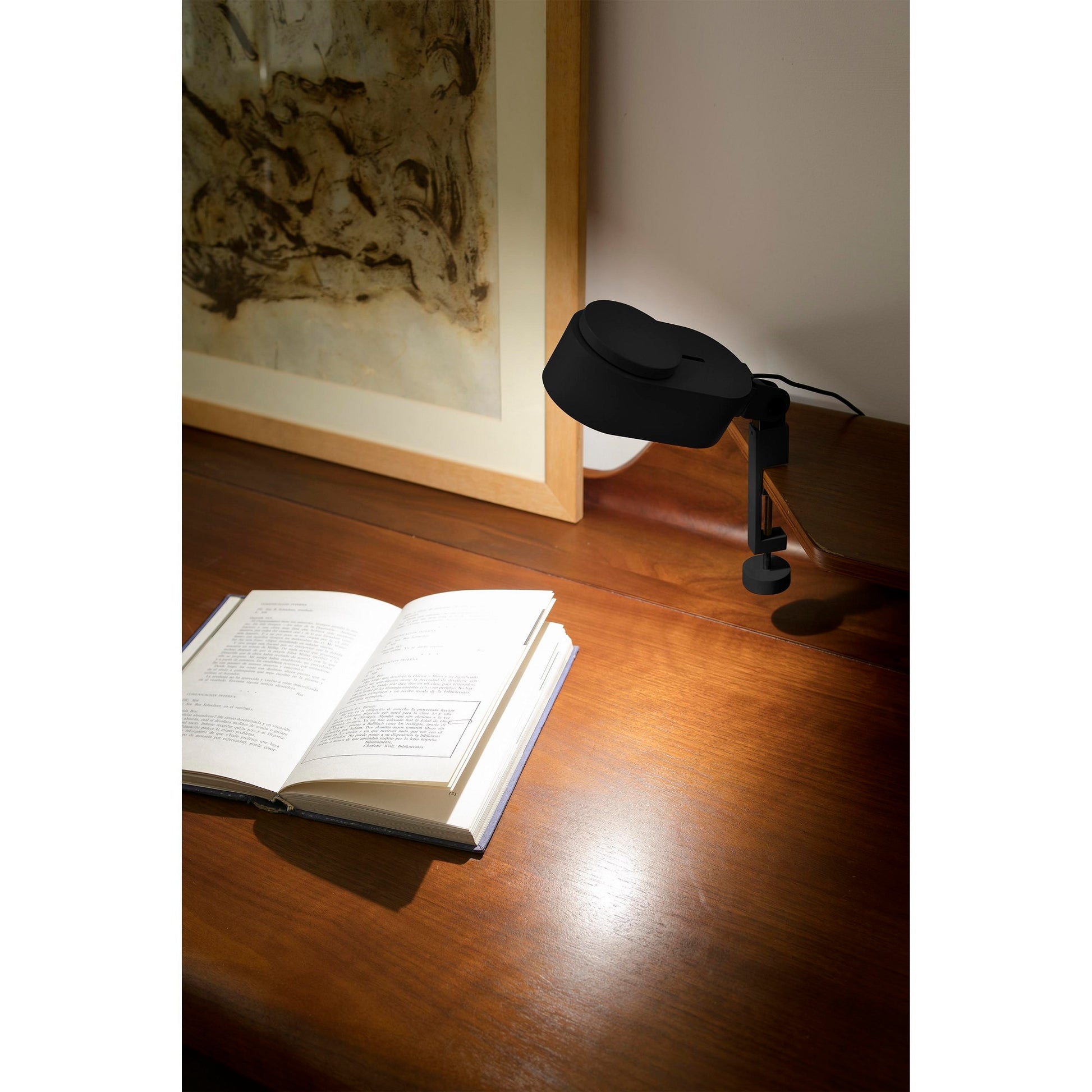 Faro Faro 57304 Lampada Led Con Morsetto Nera