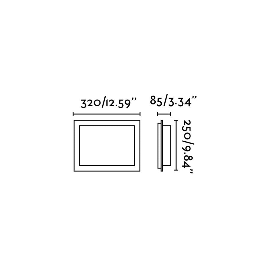 Applique Da Parete Rettangolare In Vetro e Metallo Mpc 62986