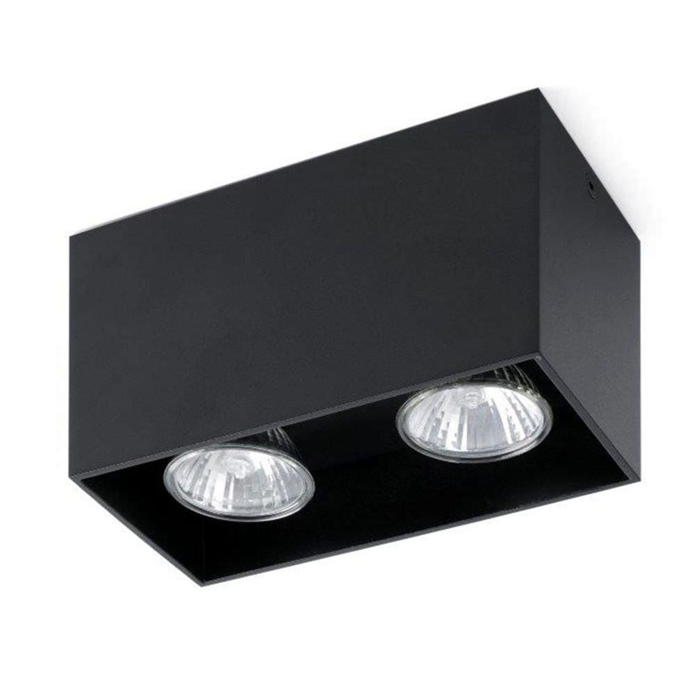 Faro Faro 63273 Faretto Nero Con 2 Luci In Alluminio