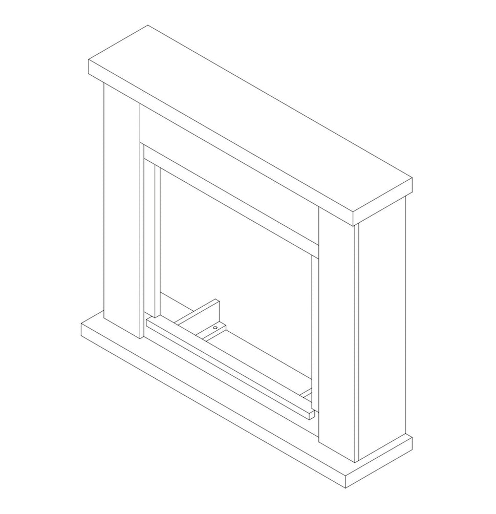 Tagu Fm461oa1 Cornice In Legno Per Caminetto Powerflame Rovere