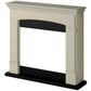 Cornice in legno beige chiaro per camino elettrico Helmi
