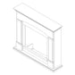 Cornice in legno beige chiaro per camino elettrico Helmi