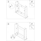 Cornice in legno beige chiaro per camino elettrico Helmi
