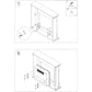 Cornice in legno beige chiaro per camino elettrico Helmi