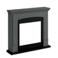 Cornice in legno grigio scuro per camino elettrico eleganza e durata