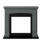 Cornice in legno grigio scuro per camino elettrico eleganza e durata