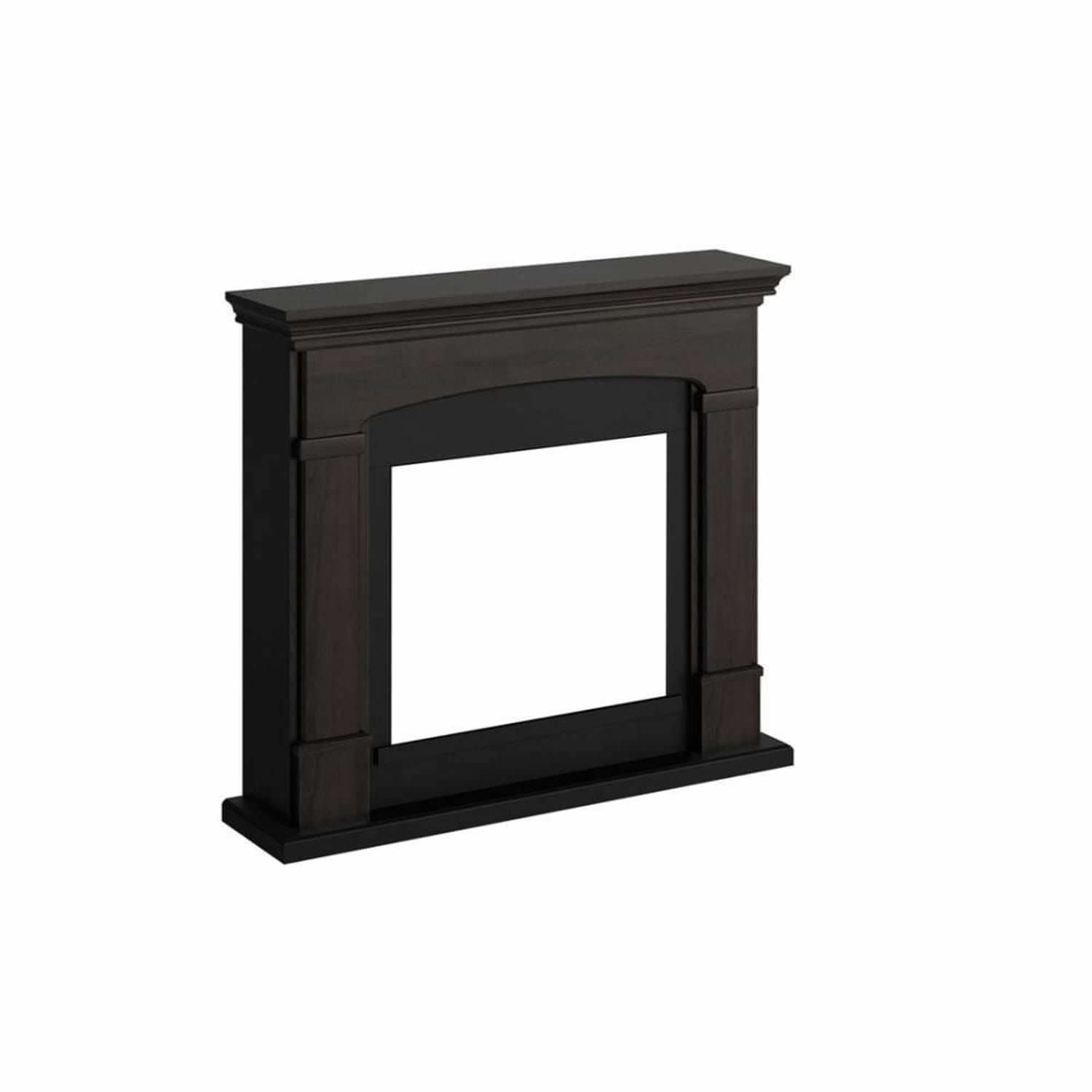 Rivestimento in legno wenge per caminetto elettrico Helmi