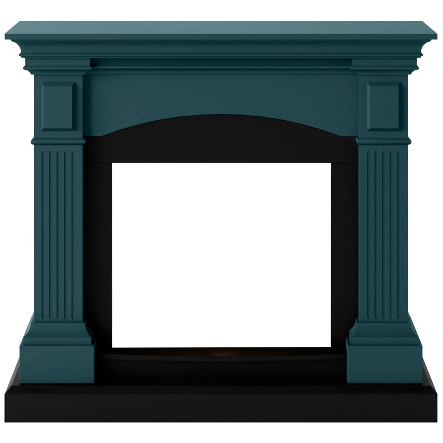 Cornice in legno turchese per camino elettrico eleganza e qualita