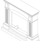 Cornice in legno turchese per camino elettrico eleganza e qualita
