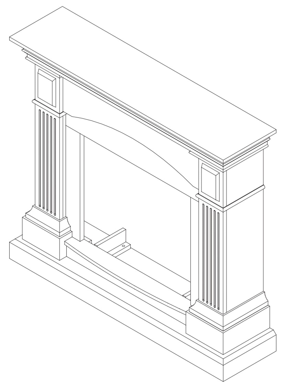 Cornice in legno turchese per camino elettrico eleganza e qualita
