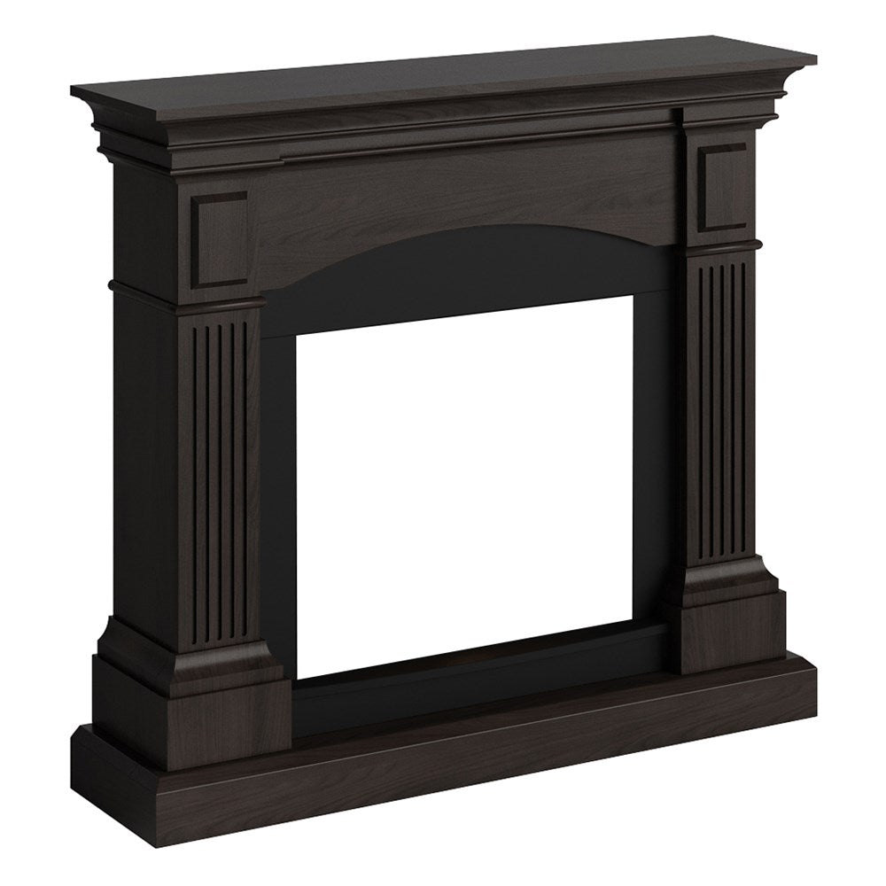 Cornice in legno wenge per caminetto elettrico Tagu Magna eleganza e qualita