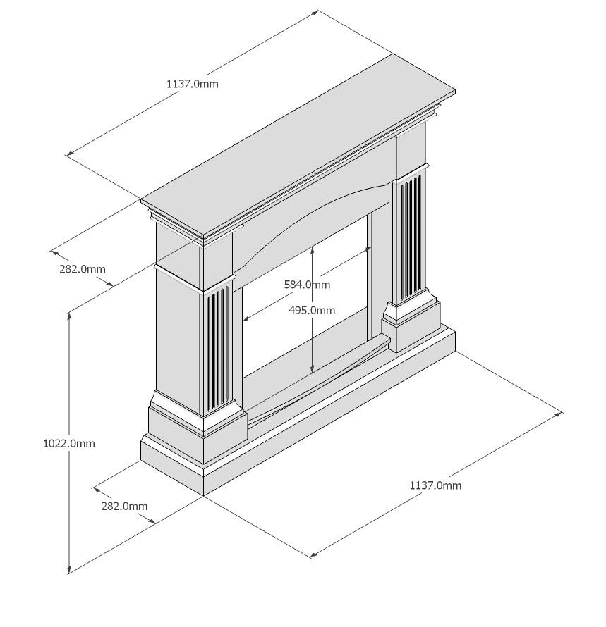 Cornice in legno wenge per caminetto elettrico Tagu Magna eleganza e qualita