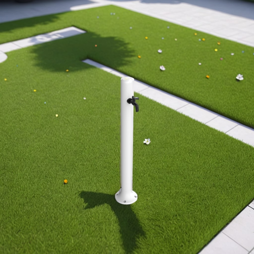 Fontana Da Giardino Bianca In Alluminio Sined Resistente Elegante e Facile Da Installare