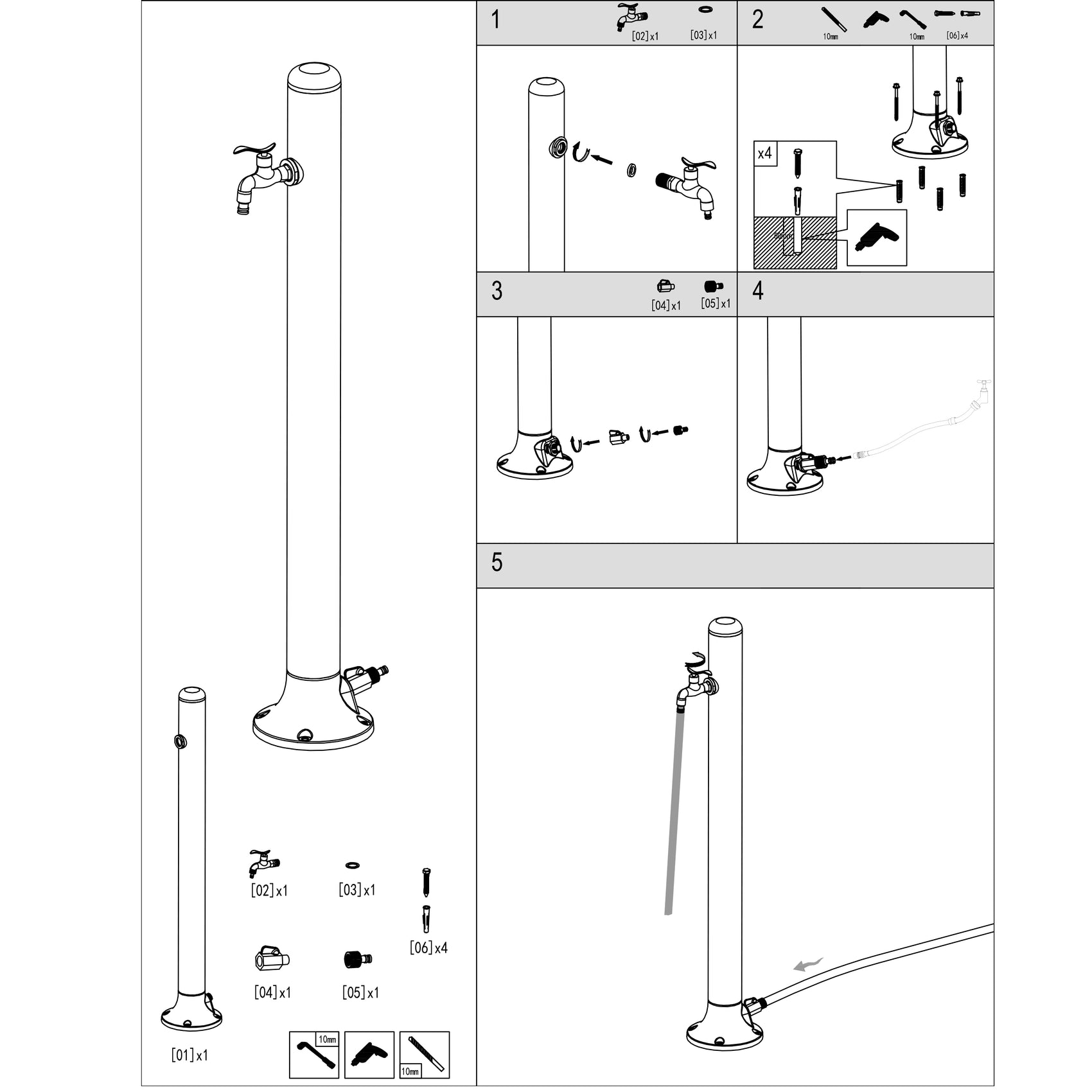 Fontana Da Giardino Nera In Alluminio Resistente Design Elegante e Facile Da Installare Acquista Ora Per Un Giardino Moderno e Funzionale