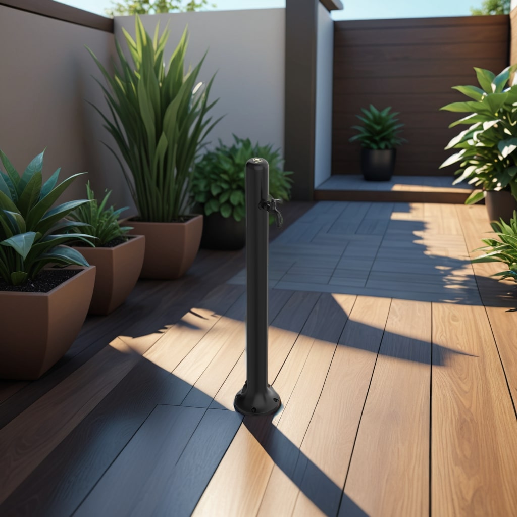 Fontana Da Giardino Nera In Alluminio Resistente Design Elegante e Facile Da Installare Acquista Ora Per Un Giardino Moderno e Funzionale
