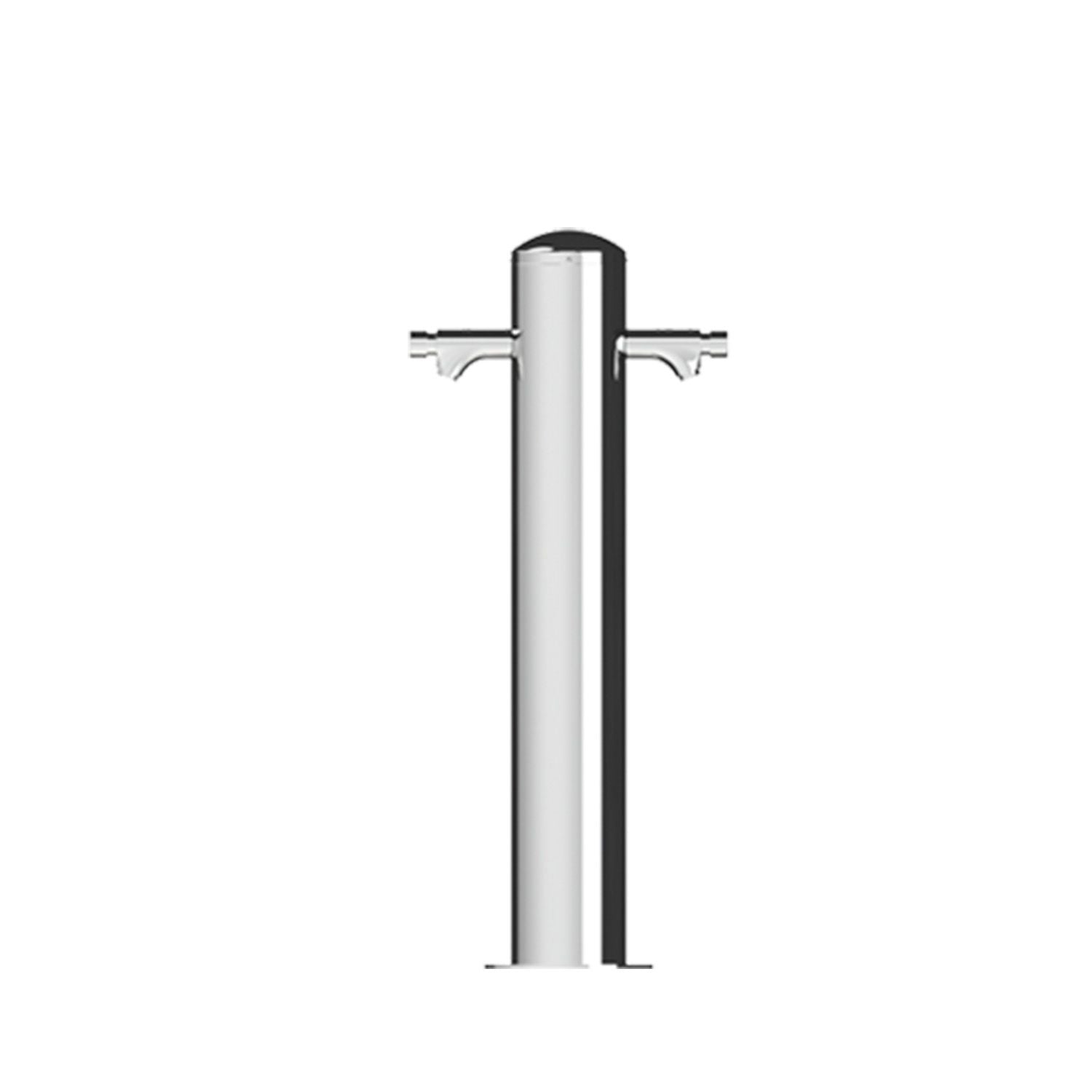 Fontanella inox Sined 2 teste design elegante e sostenibile