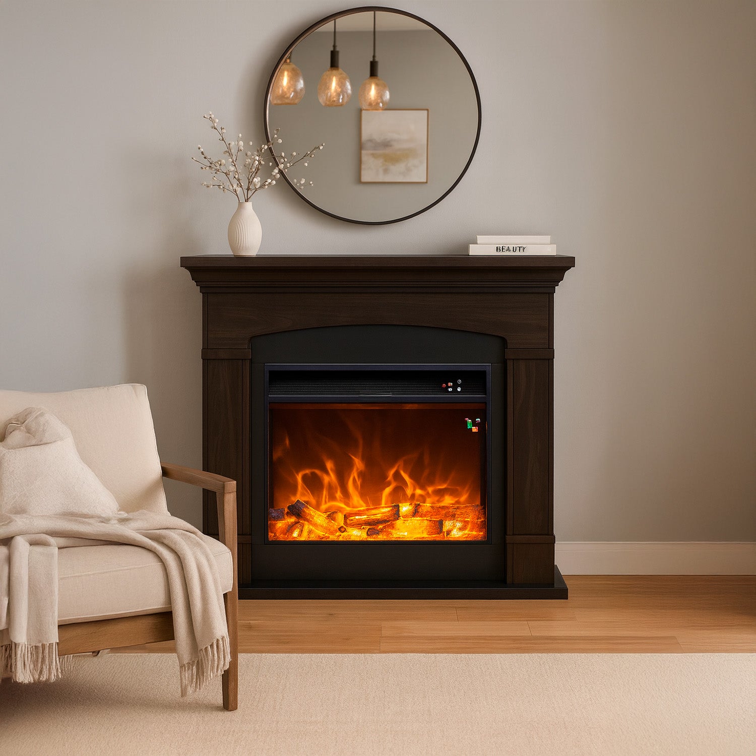 Caminetto Elettrico Fuego Monica Wenghe Eleganza e Funzionalita