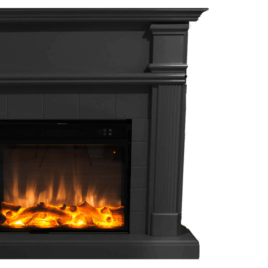 Caminetto Grigio a Pavimento Omar Eleganza e Calore per Ogni