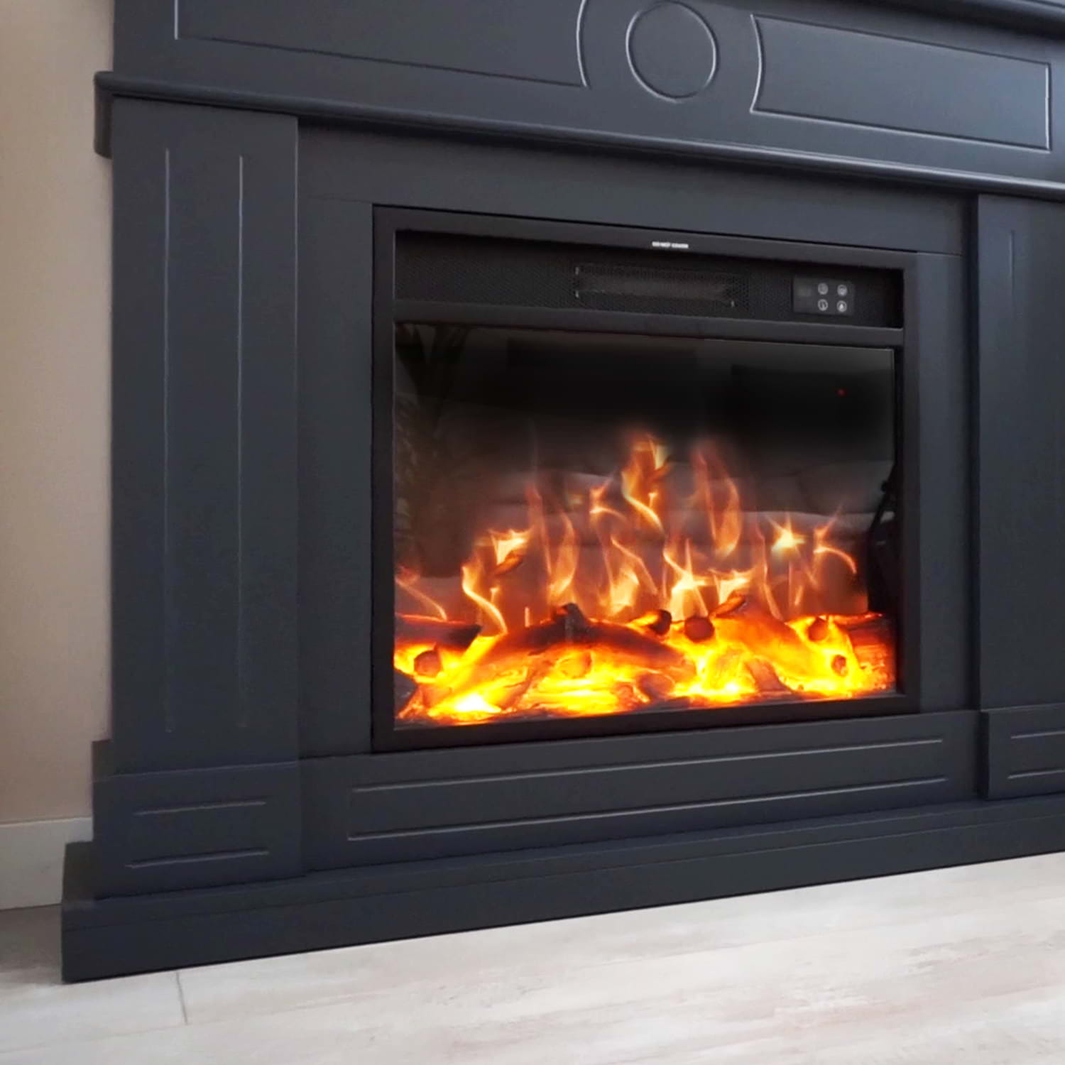 Caminetto Elettrico Grigio Roberta Eleganza e Funzionalita