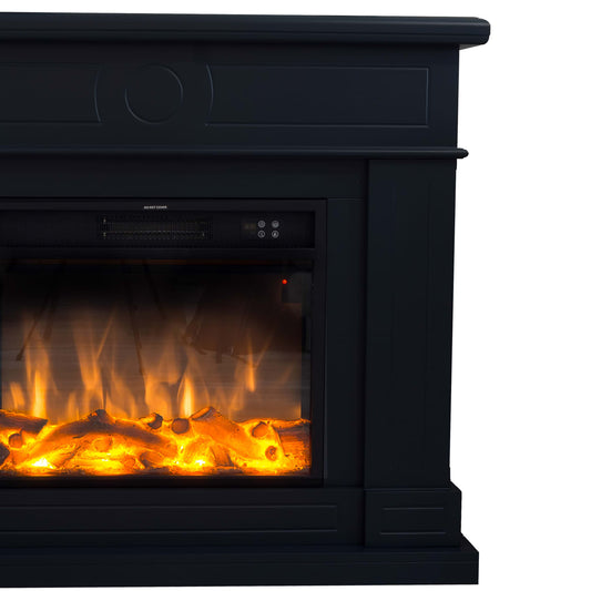 Caminetto Elettrico Fuego Roberta Negro Eleganza e Potenza per Ogni Ambiente