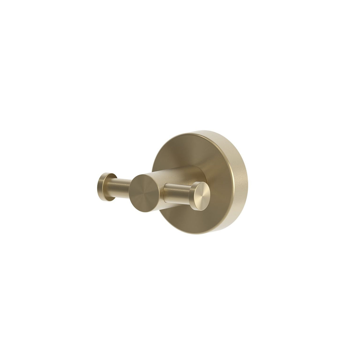 Gancio doppio inox 316L oro per bagno moderno