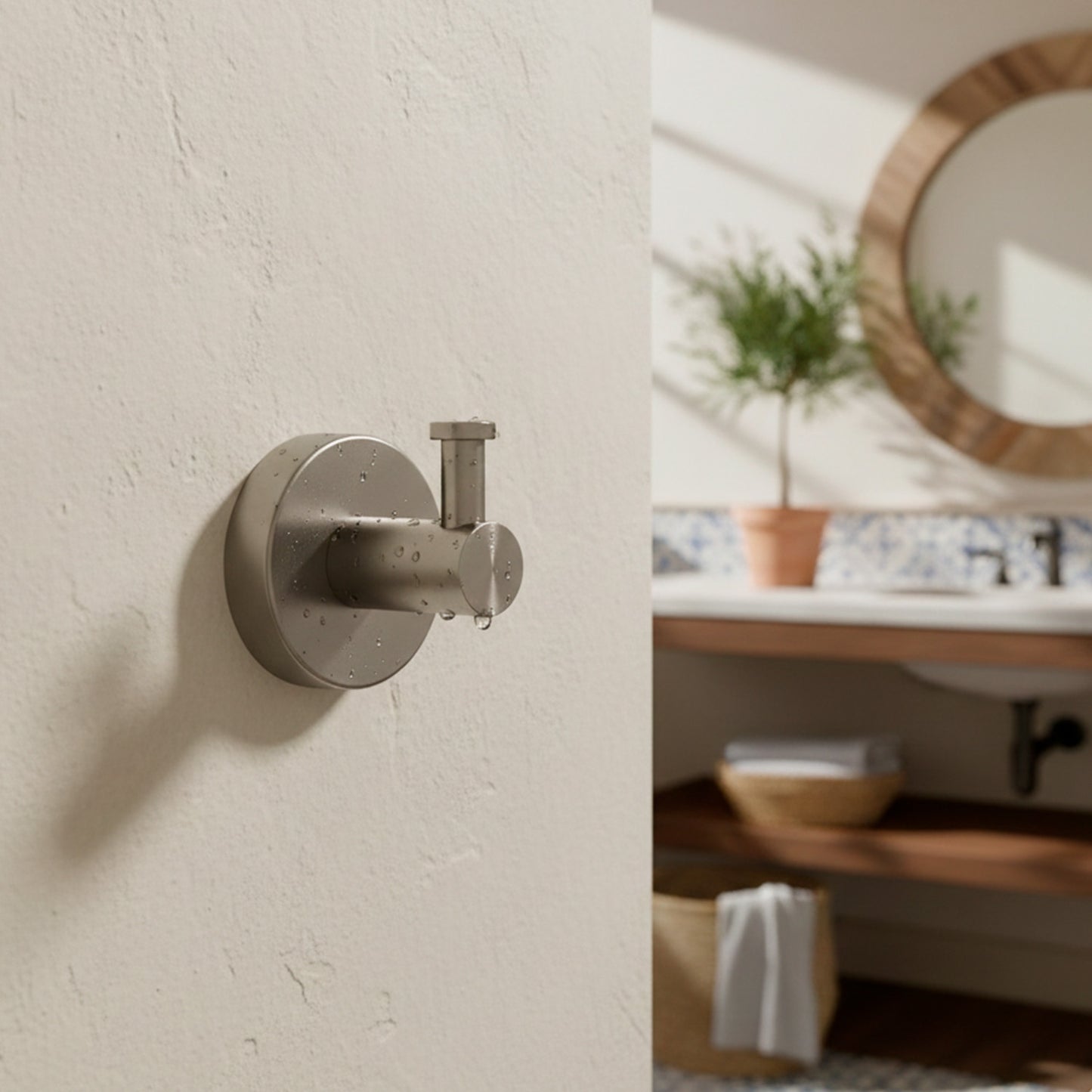 Gancio da muro singolo gun metal eleganza e durata garantite