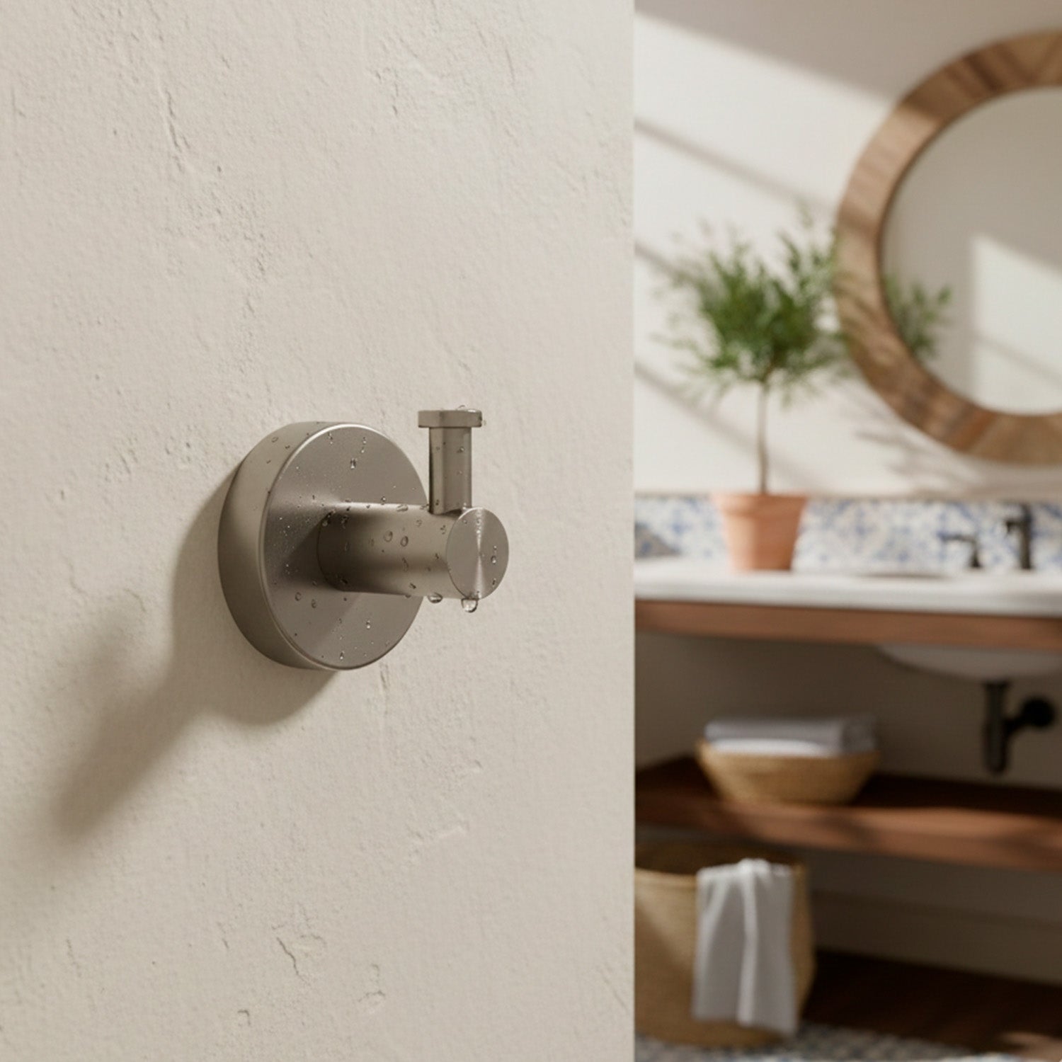 Gancio da muro singolo gun metal eleganza e durata garantite