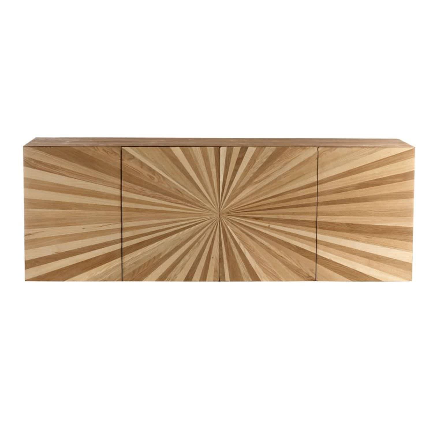 Credenza a Muro Guarnieri Coriandolo 4 Ante Intarsiate In Legno Massello Design Elegante e Resistente Acquisto Sicuro e Consegna Veloce