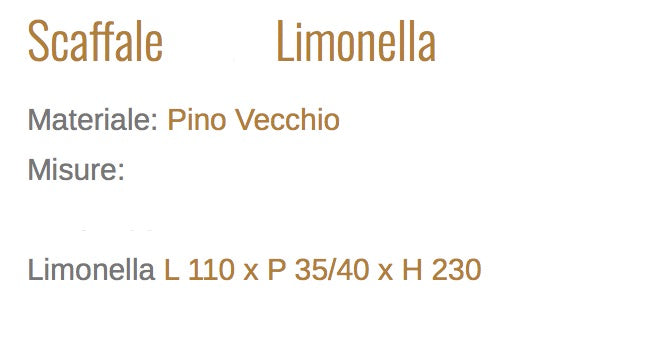 Scaffale Limonella In Legno Massiccio Eleganza e Funzionalita Per Il Tuo Spazio