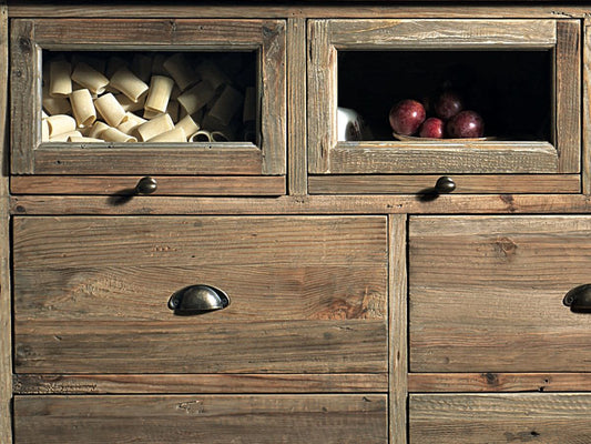Liquorice Chest of Drawers in Old Pine Elegance and Functionality