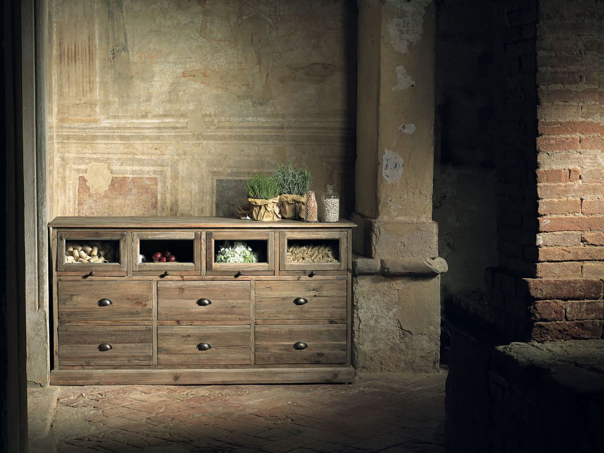 Cassettiera Liquirizia In Pino Vecchio Eleganza e Funzionalita