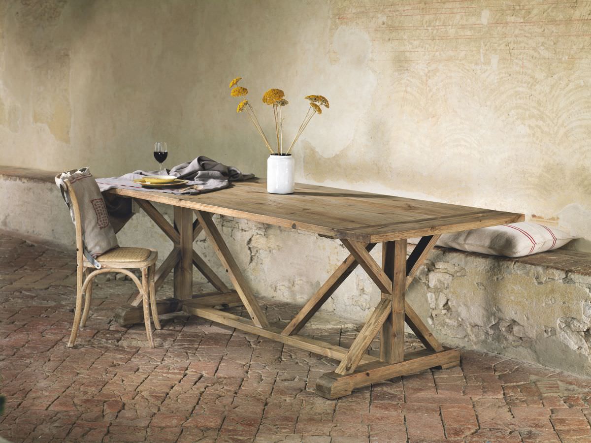 Tavolo In Legno Di Pino 200 Cm Eleganza e Resistenza Per Il Tuo Spazio