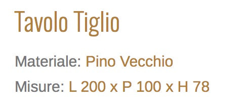 Tavolo Tiglio In Pino Vecchio e Ferro Con Ruote Eleganza e Funzionalita