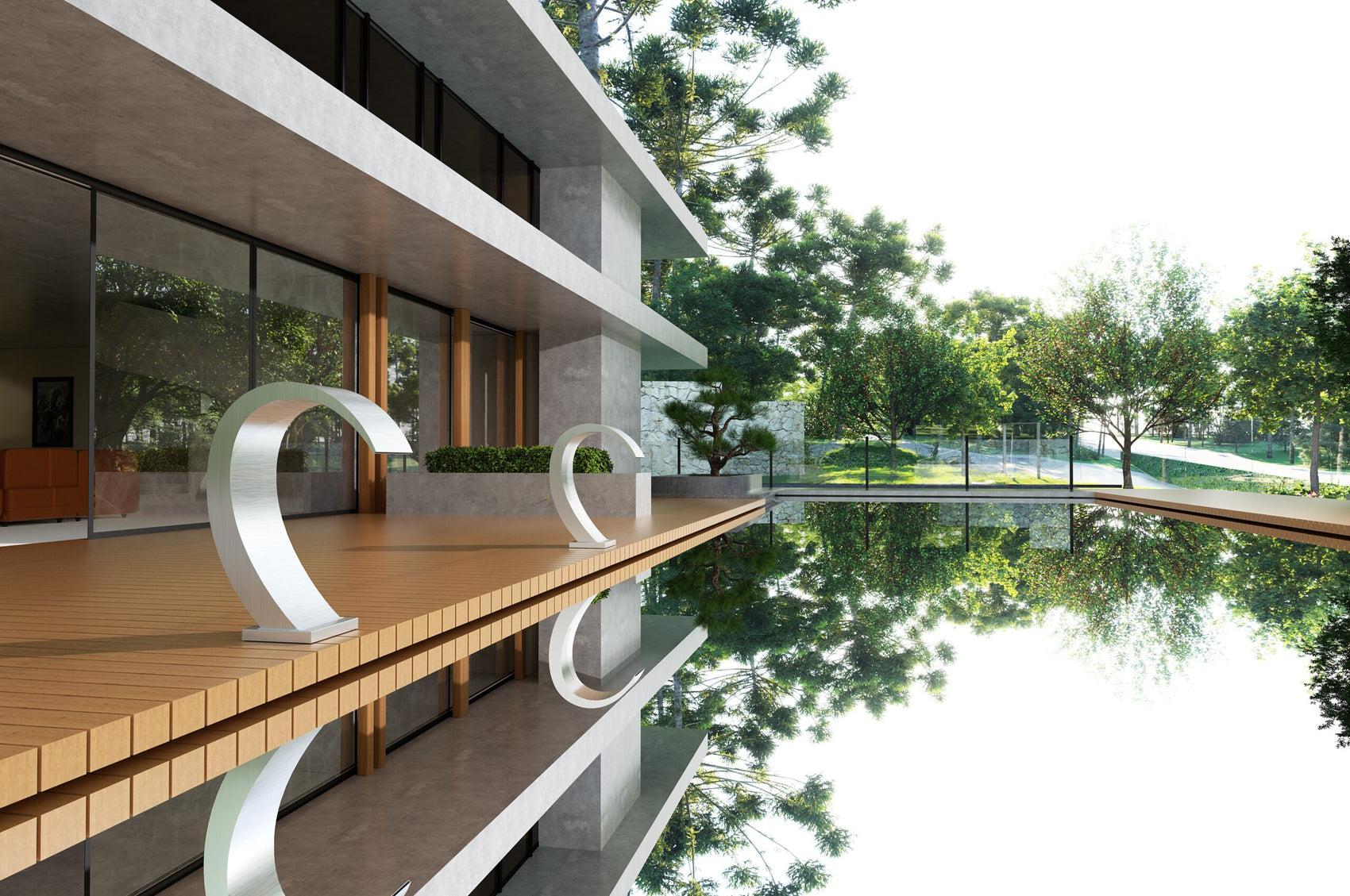 Cascata piscina inox 316 eleganza e qualita per il tuo giardino