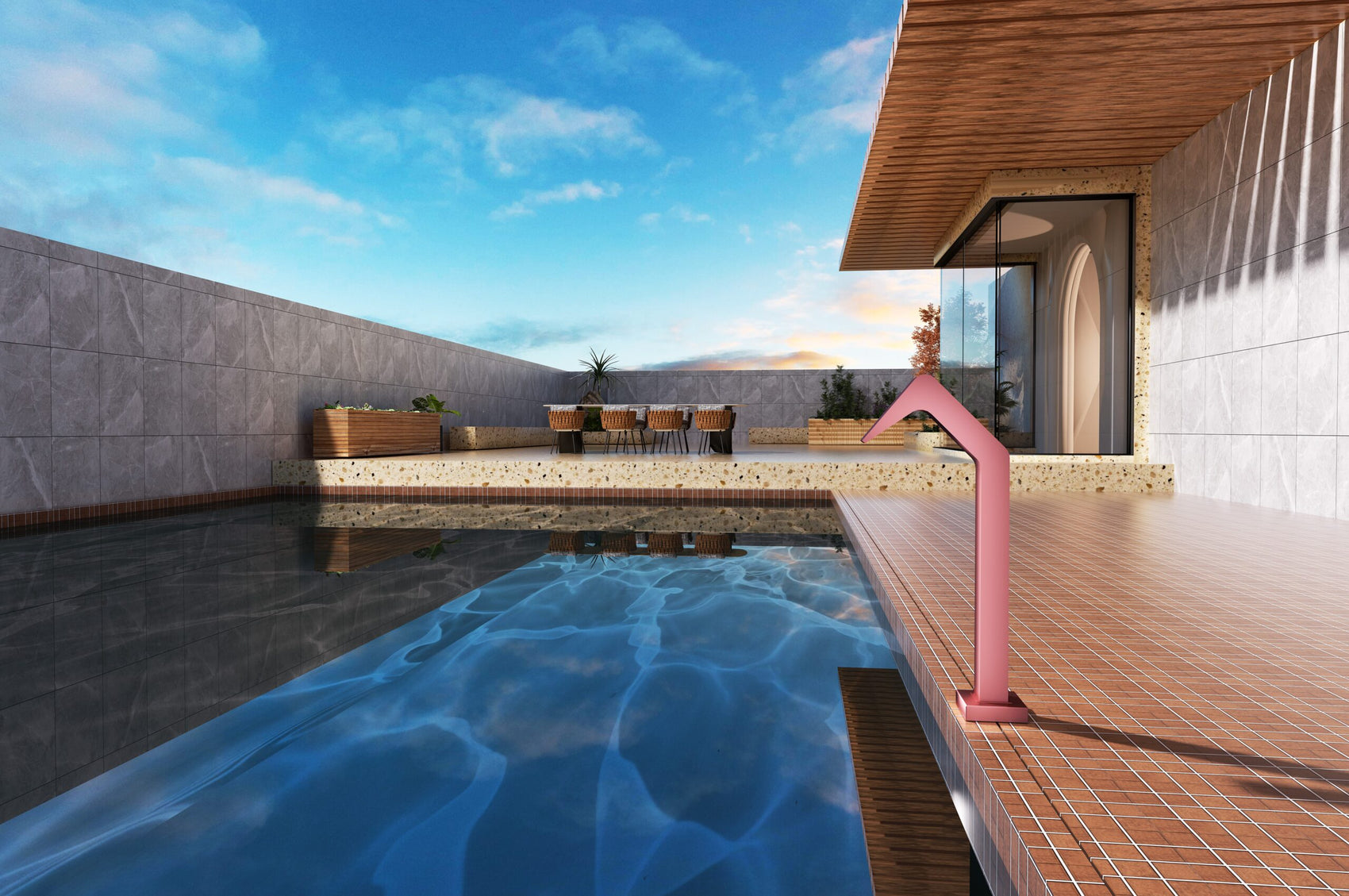 Cascata piscina inox 316L Niagara eleganza e durata