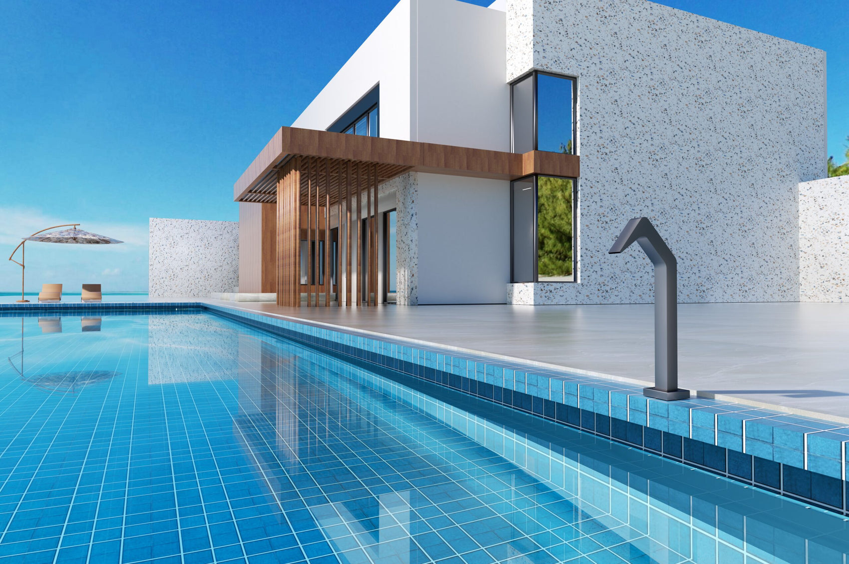 Cascata Niagara in acciaio inox 316 eleganza e resistenza per la tua piscina