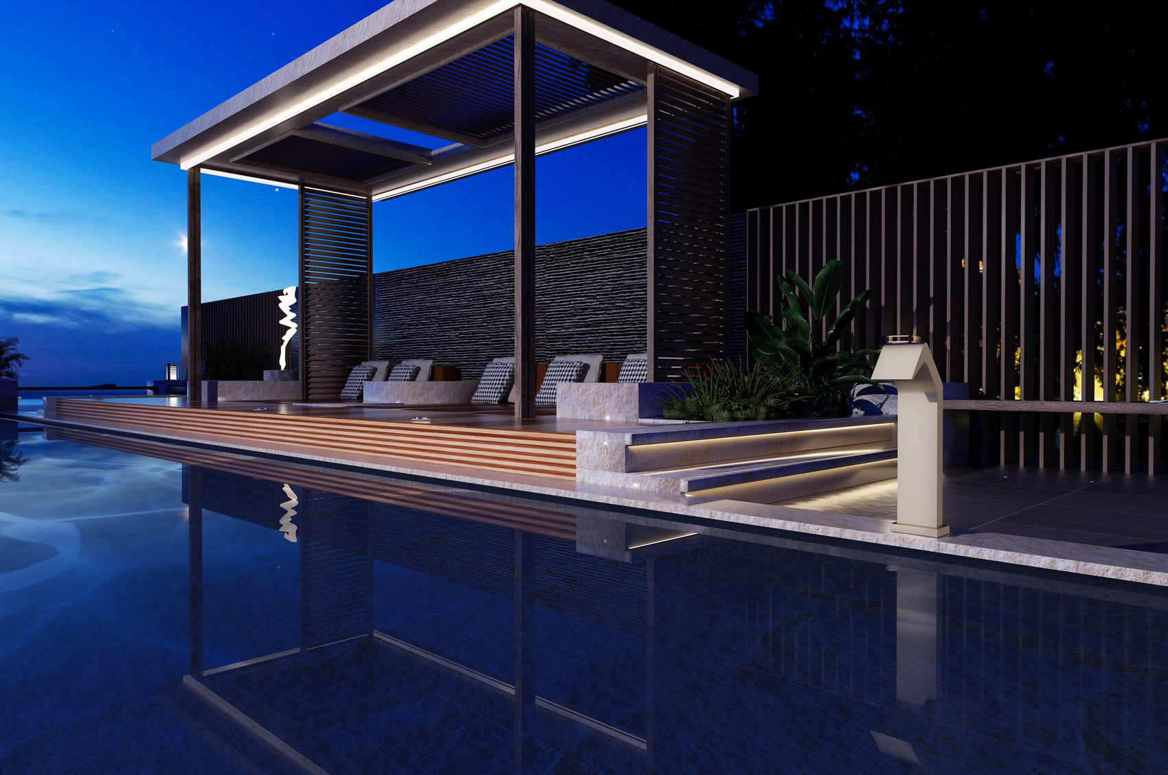 Cascata piscina inox 316 Niágara eleganza e resistenza