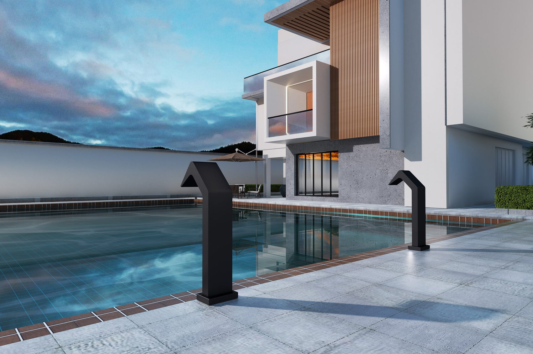 Cascata piscina inox 316 NIAGARA eleganza e qualita per esterni