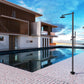 Doccia nera KANSAS in inox 316 per piscina e giardino