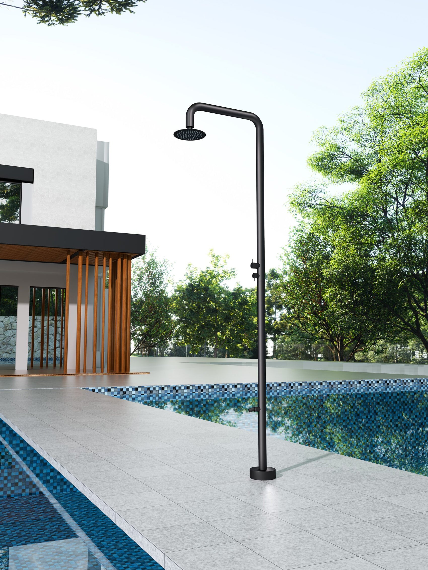 Doccia piscina MICHIGAN in acciaio inox 316 design elegante e resistente
