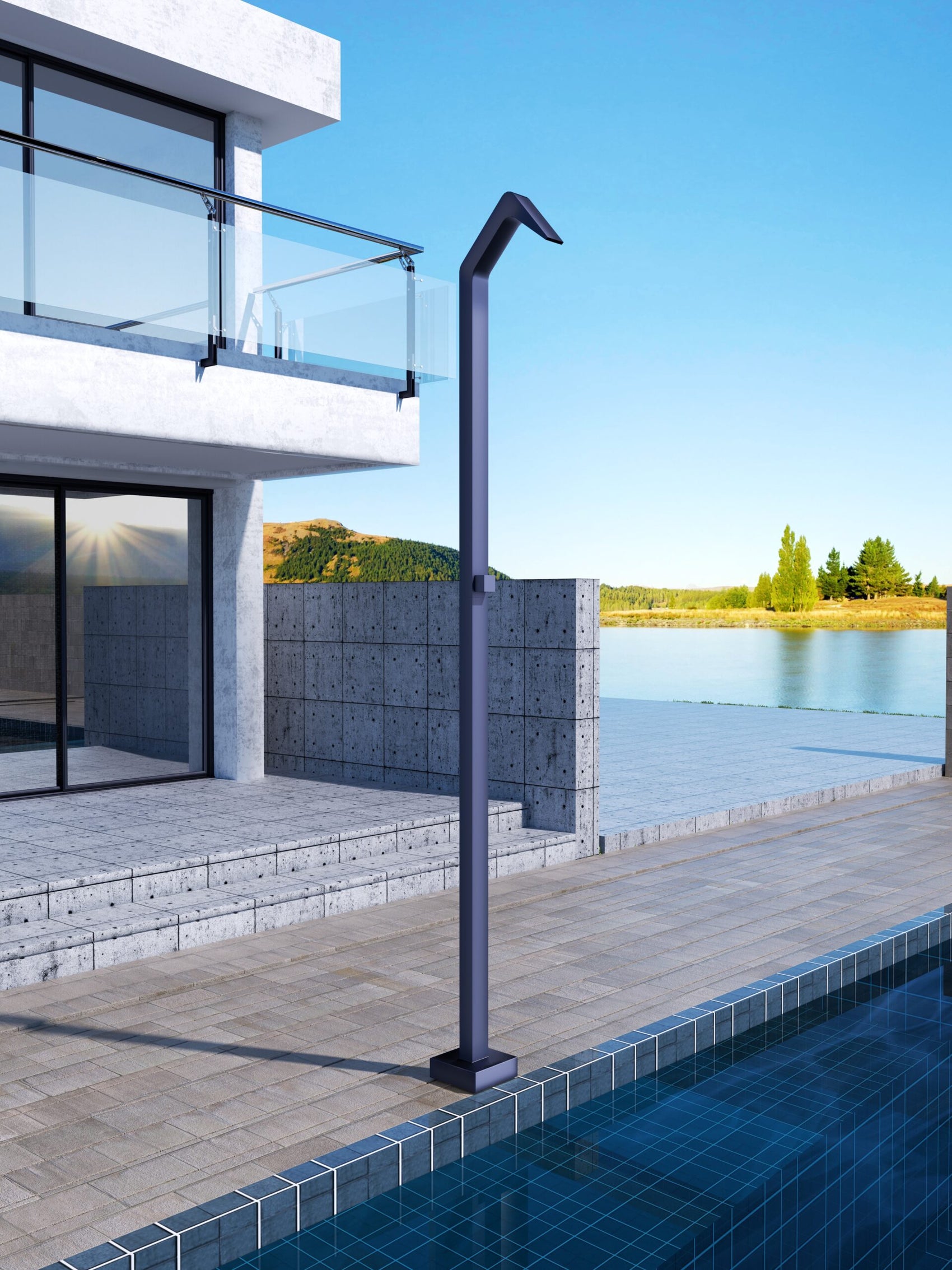 Doccia piscina inox 316 Niagara eleganza e qualita per il tuo giardino