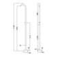 Doccia piscina Niagara in acciaio 316 eleganza e resistenza per il tuo giardino o piscina Design raffinato con diffusore a cascata rubinetto monoforo a 2 vie e base decorativa Massima qualita anticorrosione per un uso esterno duraturo Acquista ora e