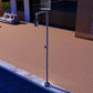 Doccia piscina blu in acciaio 316 eleganza e resistenza