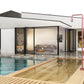Doccia piscina in acciaio 316 rosa corallo eleganza e resistenza